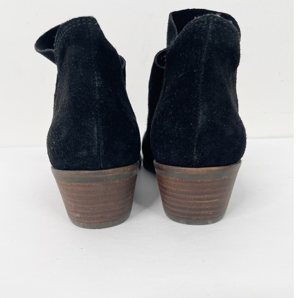 LUCKY BRAND | Black Fahmida Suede Pull On Ankle Boots Booties Sz. 8.5 - Picture 3 of 5